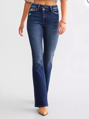 Flying Monkey Dark Blue Flare Jeans